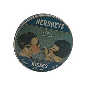 Hershey's Chocolate Tin Can Collectible 1982 Made in England VINTAGE‎